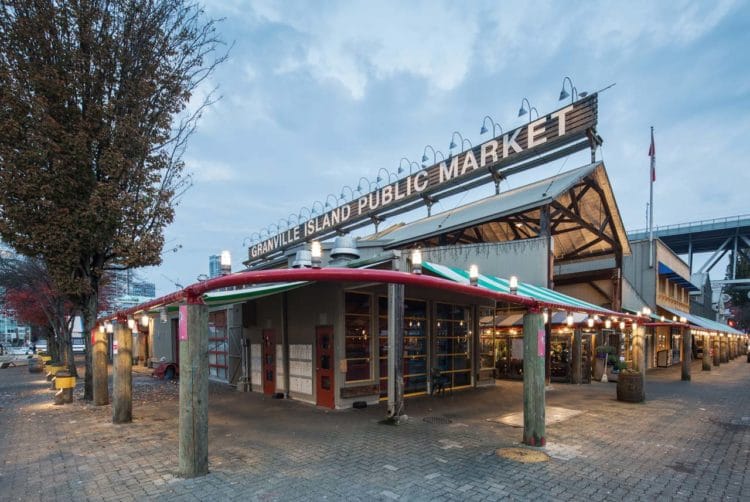 O mercado de Granville Island em Vancouver