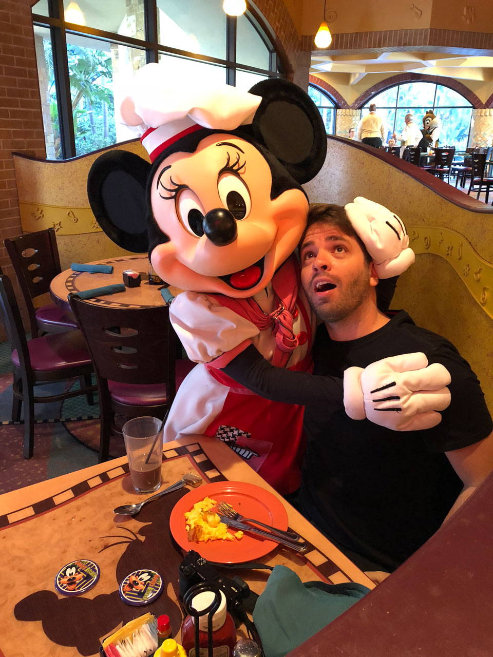 Minnie no café da manhã do Disneyland Hotel