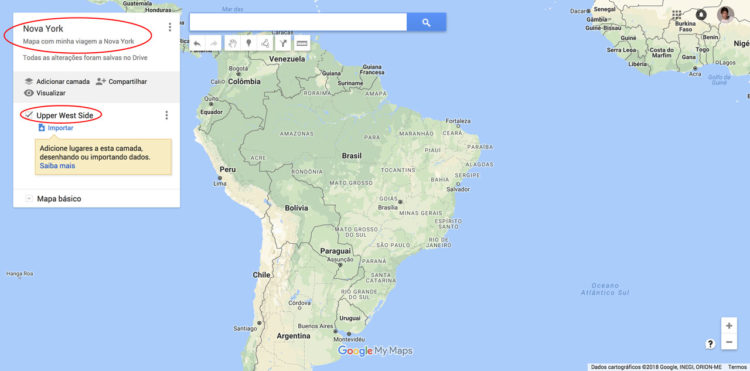 Usando o My Maps para fazer roteiros de viagem