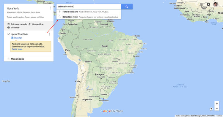 Usando o My Maps para fazer roteiros de viagem
