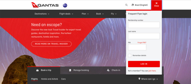 Programa de fidelidade da Qantas