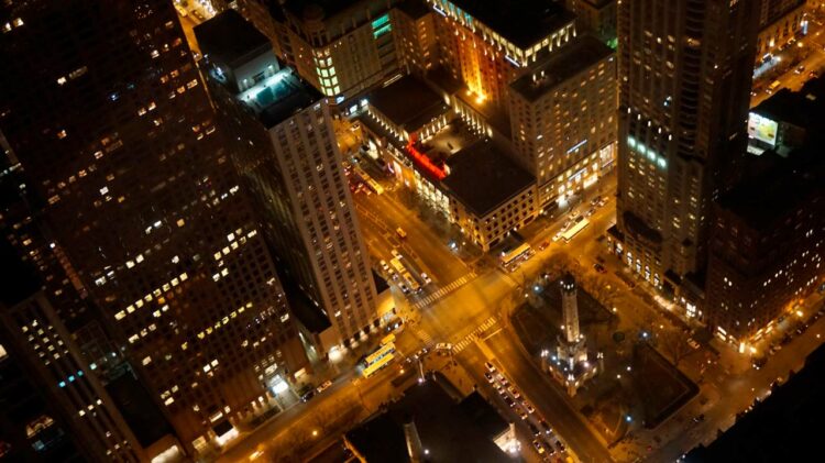 Observatório 360 no alto do John Hancock Center em Chicago