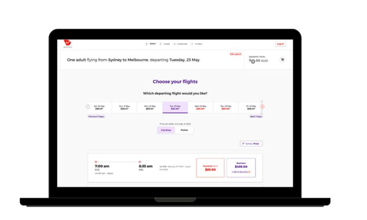 Virgin Australia: comprando passagens para voar na Austrália
