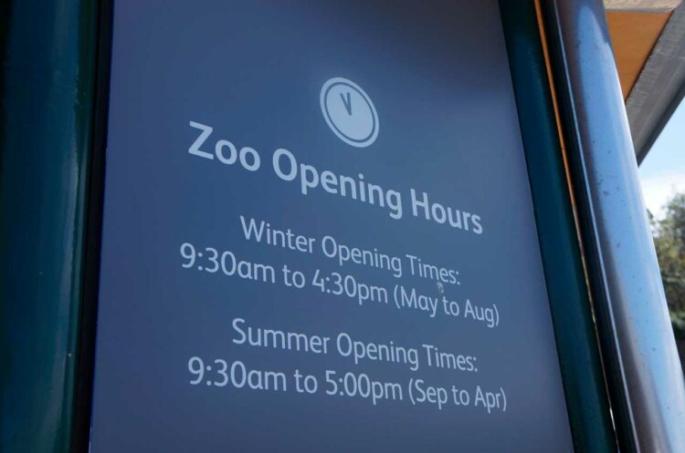 Horário de funcionamento do Taronga Zoo