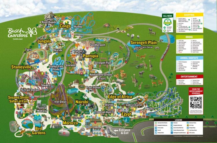 Mapa de Bush Gardens 2023